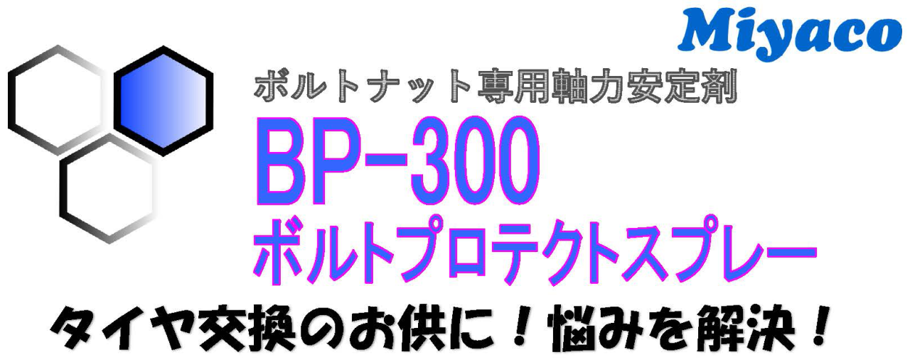 ボルトナット専用軸力安定剤
BP-300
ボルトプロテクトスプレー